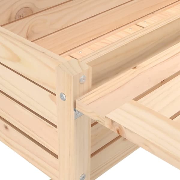vidaXL Plantekasse med foldbar bordplate heltre furu
