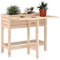 Miniatyrbilde 11 av 11: vidaXL Plantekasse med foldbar bordplate heltre furu