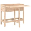 Miniatyrbilde 1 av 11: vidaXL Plantekasse med foldbar bordplate heltre furu