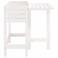 Miniatyrbilde 4 av 11: vidaXL Plantekasse med foldbar bordplate hvit heltre furu