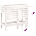 Miniatyrbilde 6 av 11: vidaXL Plantekasse med foldbar bordplate hvit heltre furu