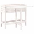 Miniatyrbilde 1 av 11: vidaXL Plantekasse med foldbar bordplate hvit heltre furu