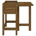 Miniatyrbilde 4 av 11: vidaXL Plantekasse med foldbar bordplate honningbrun heltre furu