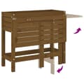 Miniatyrbilde 6 av 11: vidaXL Plantekasse med foldbar bordplate honningbrun heltre furu