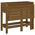 Miniatyrbilde 7 av 11: vidaXL Plantekasse med foldbar bordplate honningbrun heltre furu