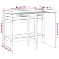 Miniatyrbilde 10 av 11: vidaXL Plantekasse med foldbar bordplate honningbrun heltre furu
