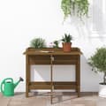 Miniatyrbilde 2 av 11: vidaXL Plantekasse med foldbar bordplate honningbrun heltre furu