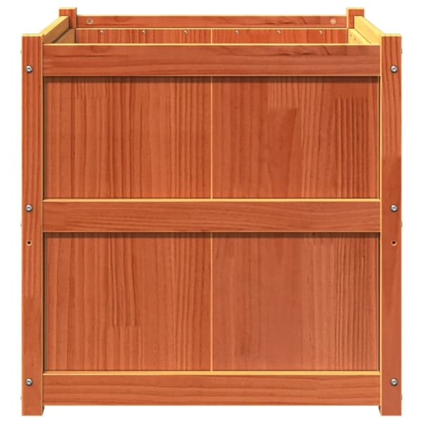 vidaXL Hageplantekasse voksbrun 70x70x70 cm heltre furu