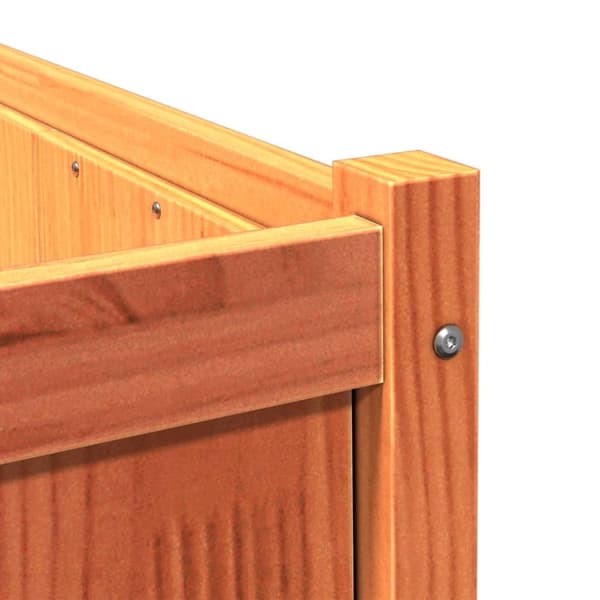 vidaXL Hageplantekasse voksbrun 70x70x70 cm heltre furu