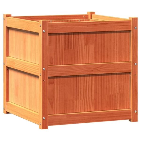 vidaXL Plantekasser 2 stk brun heltre furu