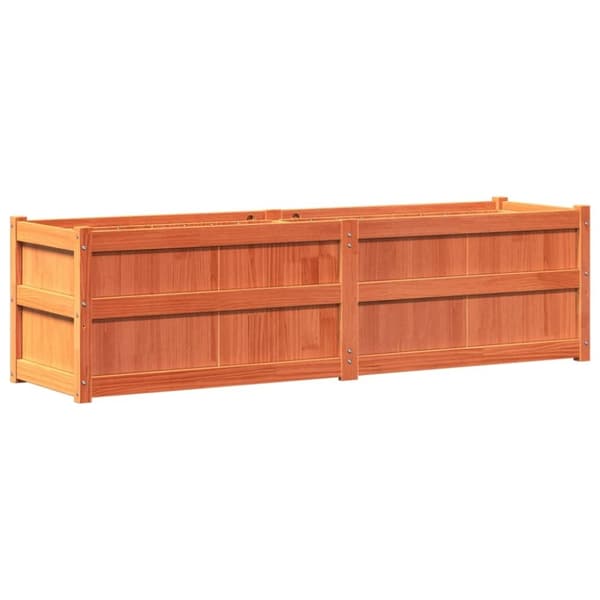 vidaXL Odlingslåda vaxbrun 180x50x50 cm massiv furu