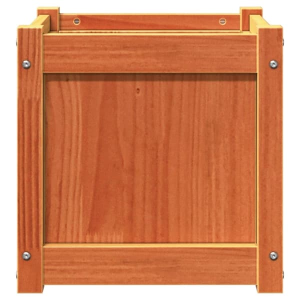 vidaXL Hageplantekasse voksbrun 40x40x40 cm heltre furu