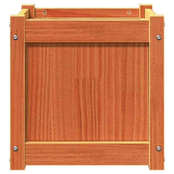 vidaXL Hageplantekasse voksbrun 40x40x40 cm heltre furu