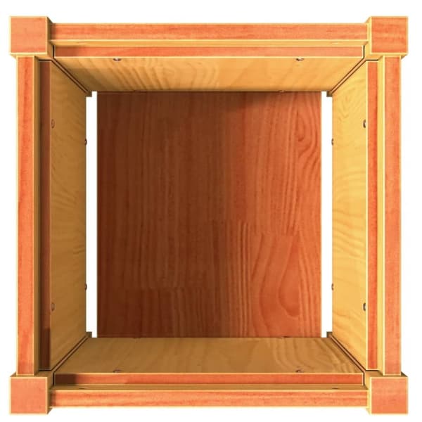 vidaXL Hageplantekasse voksbrun 40x40x40 cm heltre furu