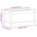 Miniatyrbilde 10 av 11: vidaXL Hageplantekasse voksbrun 60x31x31 cm heltre furu