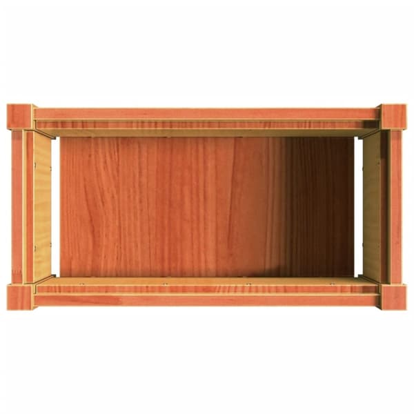 vidaXL plantekasse 60x31x31 cm massivt fyrretræ gyldenbrun