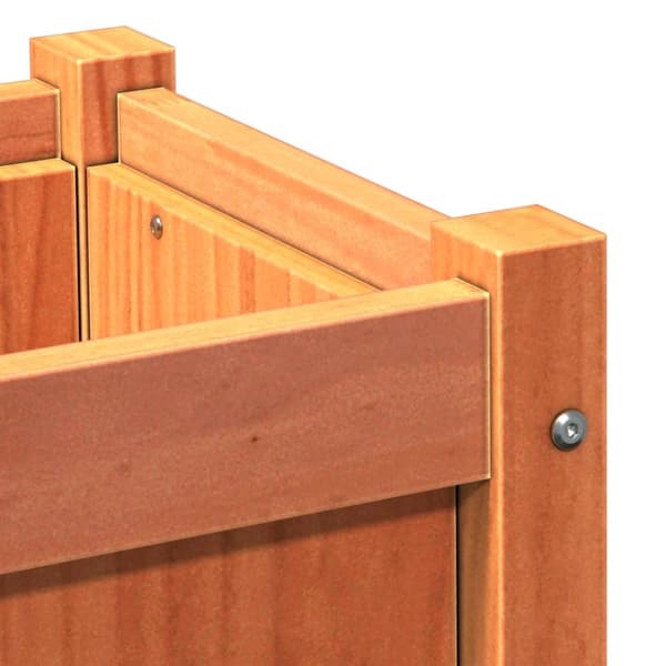 vidaXL plantekasse 60x31x31 cm massivt fyrretræ gyldenbrun