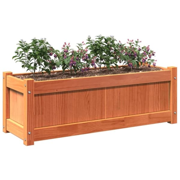 vidaXL Plantekasser 2 stk brun heltre furu