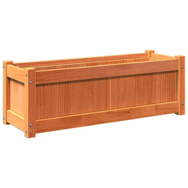 vidaXL Plantekasser 2 stk brun heltre furu