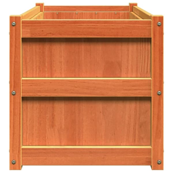 vidaXL Odlingslåda vaxbrun 90x50x50 cm vit massiv furu