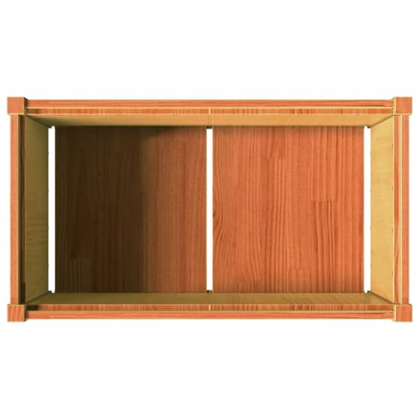 vidaXL Odlingslåda vaxbrun 90x50x50 cm vit massiv furu