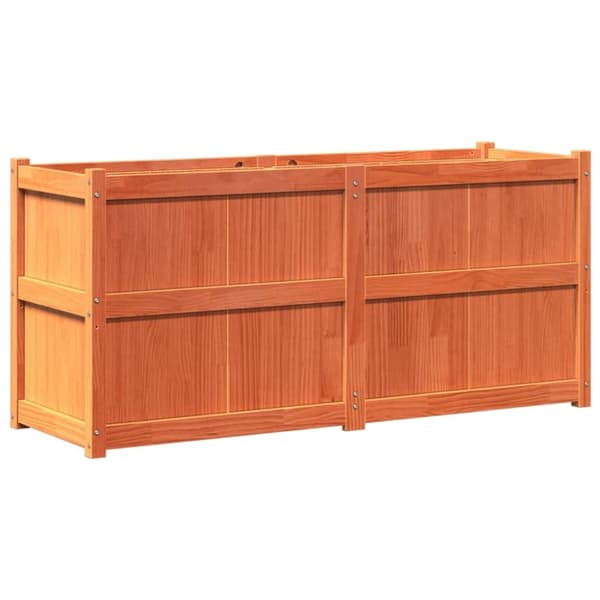 vidaXL plantekasse 150x50x70 cm massivt fyrretræ gyldenbrun