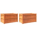 Miniatyrbilde 1 av 11: vidaXL Plantekasser 2 stk brun heltre furu
