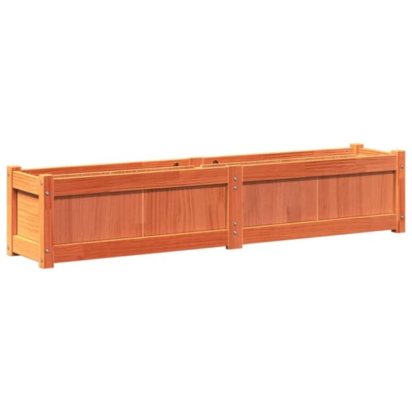 vidaXL Plantekasser 2 stk brun heltre furu