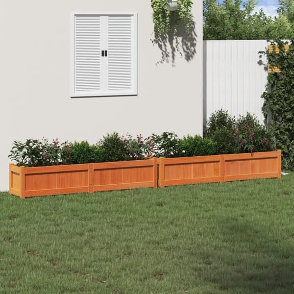 vidaXL Plantekasser 2 stk brun heltre furu
