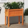 Miniatyrbild 11 av 11: vidaXL Odlingslådor med ben vaxbrun 70x31x70 cm massiv furu
