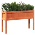 Miniatyrbilde 3 av 11: vidaXL Hageplantekasse med ben voksbrun 110x31x70 cm heltre furu