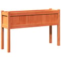 Miniatyrbilde 6 av 11: vidaXL Hageplantekasse med ben voksbrun 110x31x70 cm heltre furu