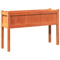 Miniatyrbilde 1 av 11: vidaXL Hageplantekasse med ben voksbrun 110x31x70 cm heltre furu