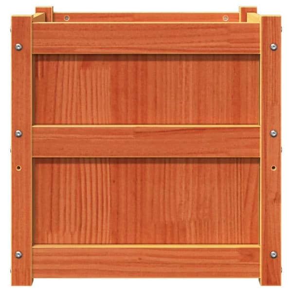 vidaXL plantekasse 50x50x50 cm massivt fyrretræ gyldenbrun