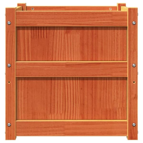 vidaXL plantekasse 50x50x50 cm massivt fyrretræ gyldenbrun