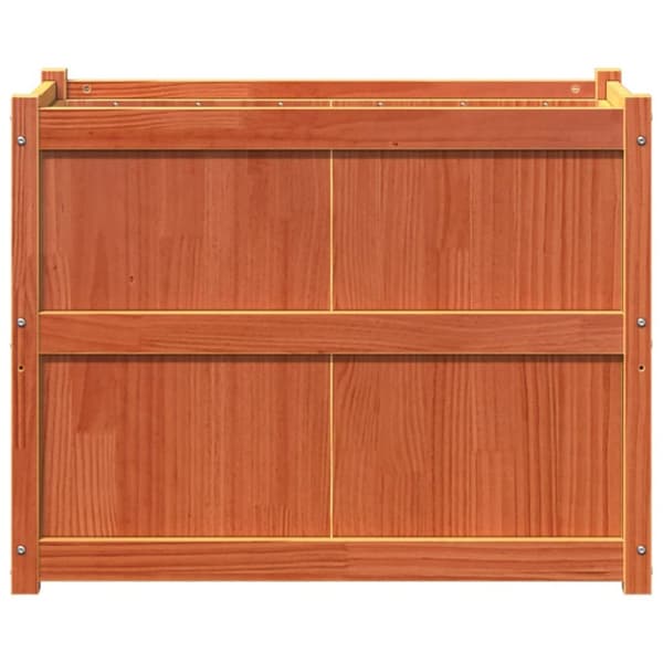vidaXL plantekasse 90x50x70 cm massivt fyrretræ gyldenbrun