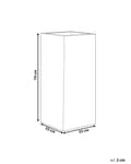 Miniatyrbillede 3 af 7: Urtepotte lysegrå 33 x 70 x 33 cm ler glasfiber firkantede drænhuller UV-resistent