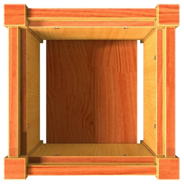 vidaXL Hageplantekasse voksbrun 31x31x31 cm heltre furu