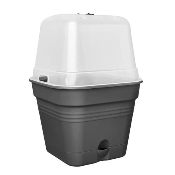 ELHO Green Basics Pot De Cult Car Allin1 30 - Svart - Ø 30 x H 25 cm - odling och skörd - 100% återvunnet