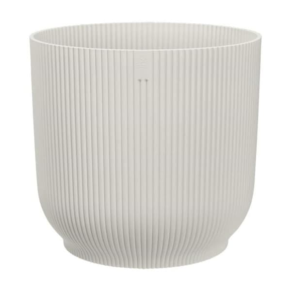 ELHO Vibes Vik Rund blomkruka Hjul 35 - Vit - Ø 35 x H 32 cm - inredning - 100% återvunnen