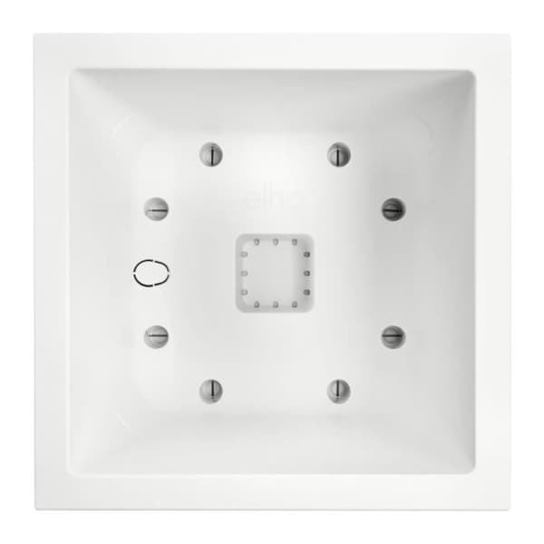 Elho Vivo Next Square 30 Blomlåda - Vit - Ø 30 x H 29 cm - inomhus/utomhus - 100% återvunnet