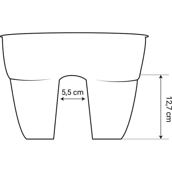 Cavaliere Osaka Jardiniere 19,5 L - EDA - Vinröd - för balkonger och räcken