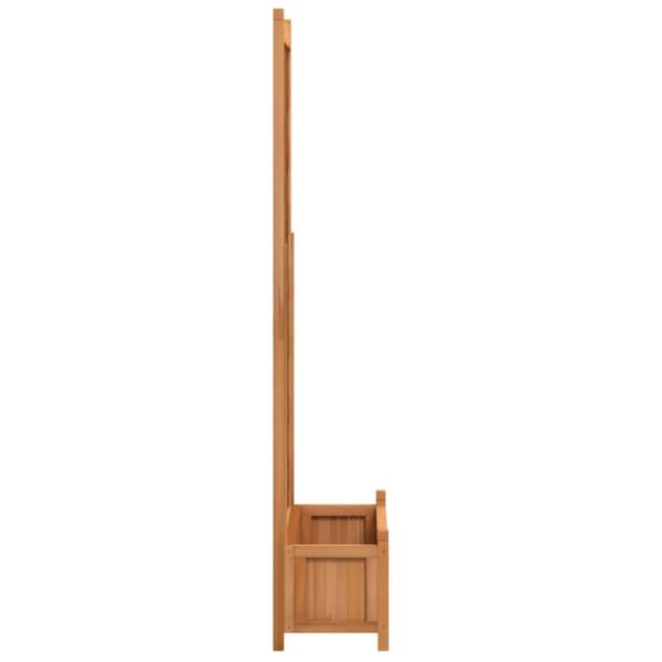 vidaXL plantekasse med espalier massivt grantræ brun