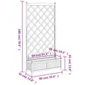 Miniatyrbillede 7 af 8: vidaXL plantekasse med espalier massivt grantræ brun