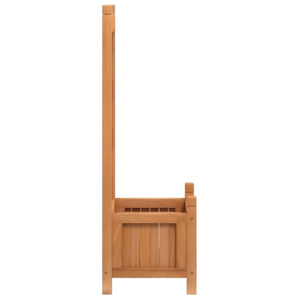vidaXL plantekasse med espalier massivt grantræ brun