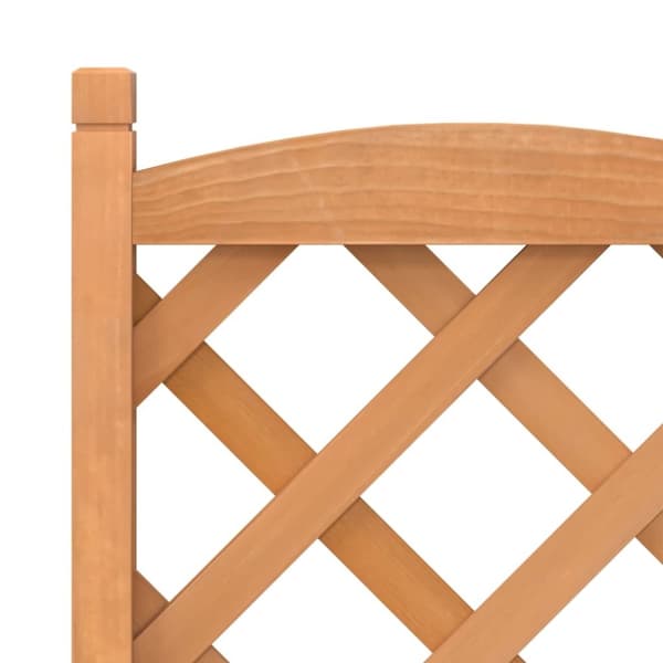 vidaXL plantekasse med espalier massivt grantræ brun