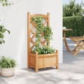 Miniatyrbillede 2 af 8: vidaXL plantekasse med espalier massivt grantræ brun