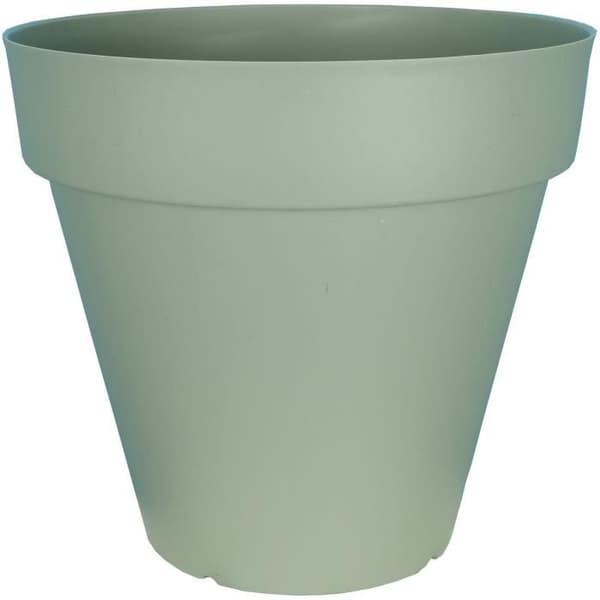 RIVIERA SOLEILLA rund blomlåda - Plast - Diameter 60 cm Lergrön