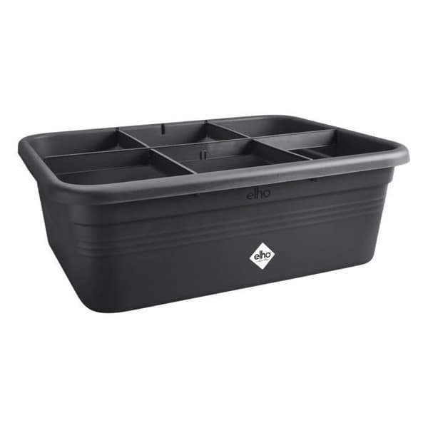 Elho Green Basics Jardin De Cultivation L blomlåda - Svart - L 76 x B 57 x H 27 cm - utomhusodling och skörd - 100% återvunnet