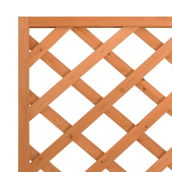 vidaXL plantekasse med espalier massivt grantræ brun